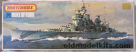 Matchbox 1/700 HMS Duke of York Battleship - King George V Class, PK352 plastic model kit